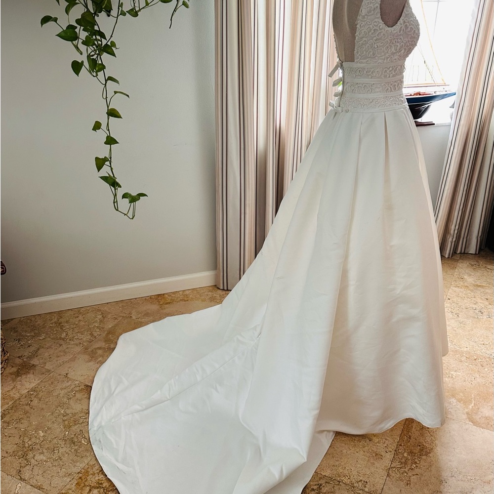 Oleg Cassini Embroidered Wedding Dress - Picture 10 of 16